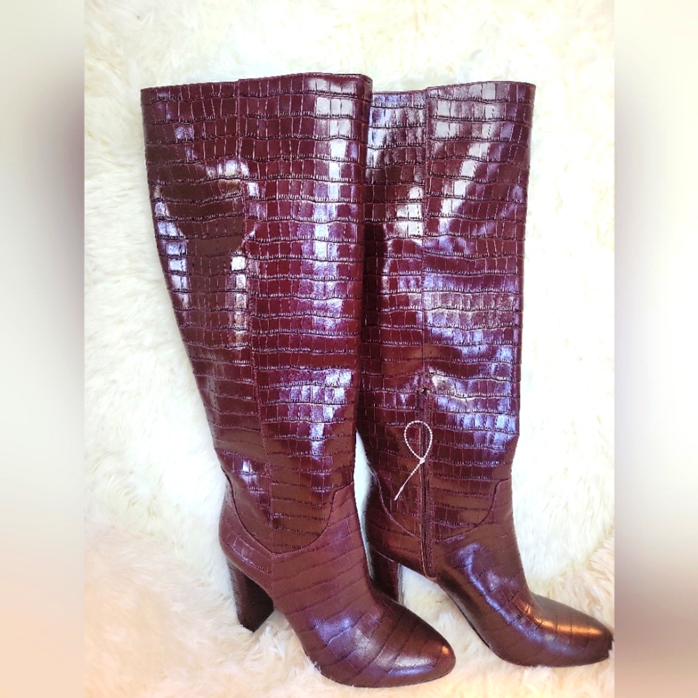 NWOT ANTONIO MELANI KNEE HIGH HIGH HEEL BOOTS SIZE 9.5 M